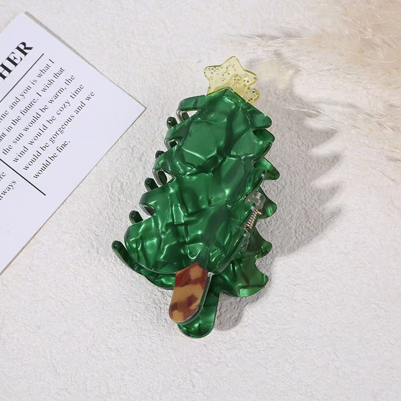 Wholesale Christmas Gingerbread Candy Cane Hair Claw Clip Trendy Fashion Hair Accessory Gift