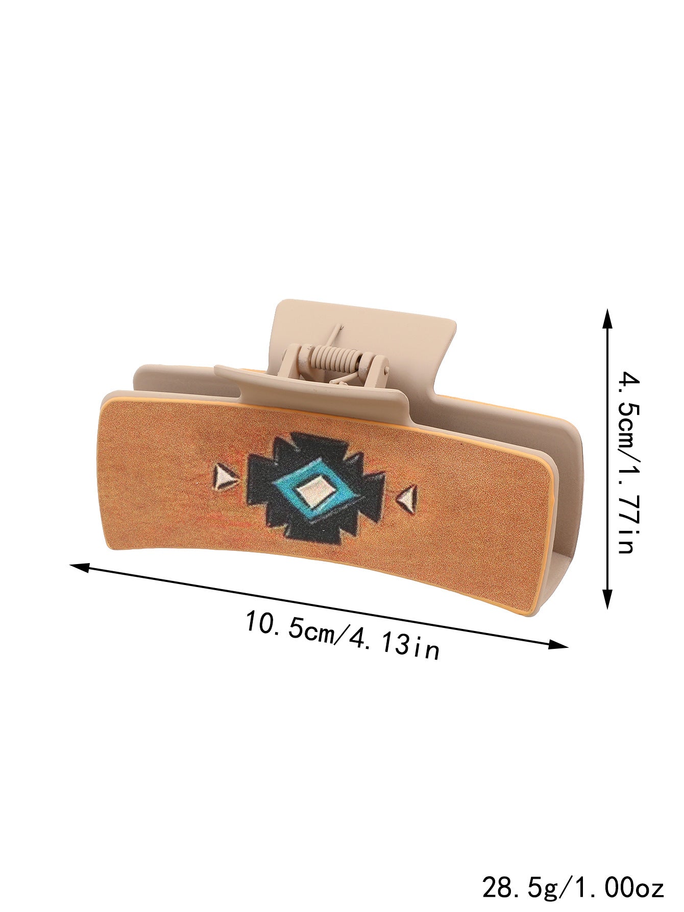 Wholesale Western Denim Wind Cactus Leather Women's Hairpin Grab Clip Shark Clip