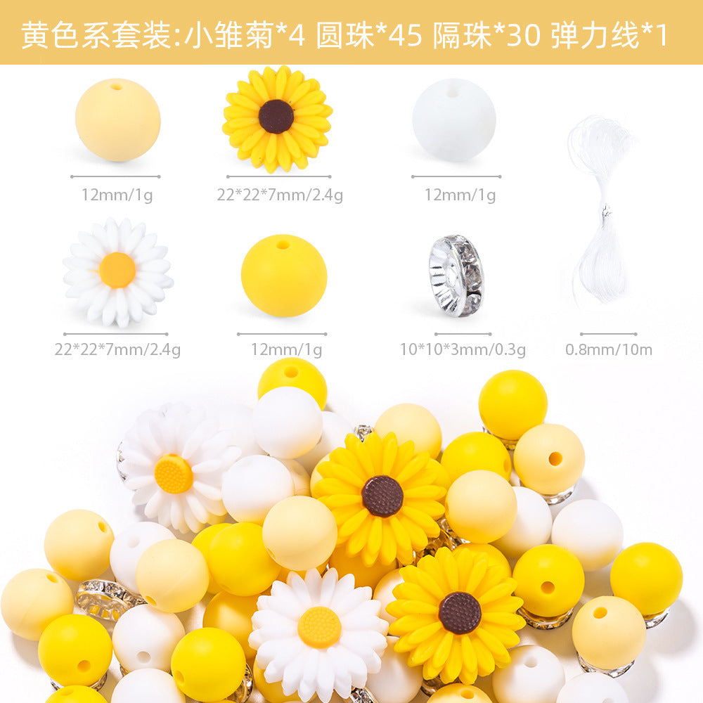 Wholesale Little  Silicone Beads suit Bag Diy Bracelet Solid Colors Silicone Beads