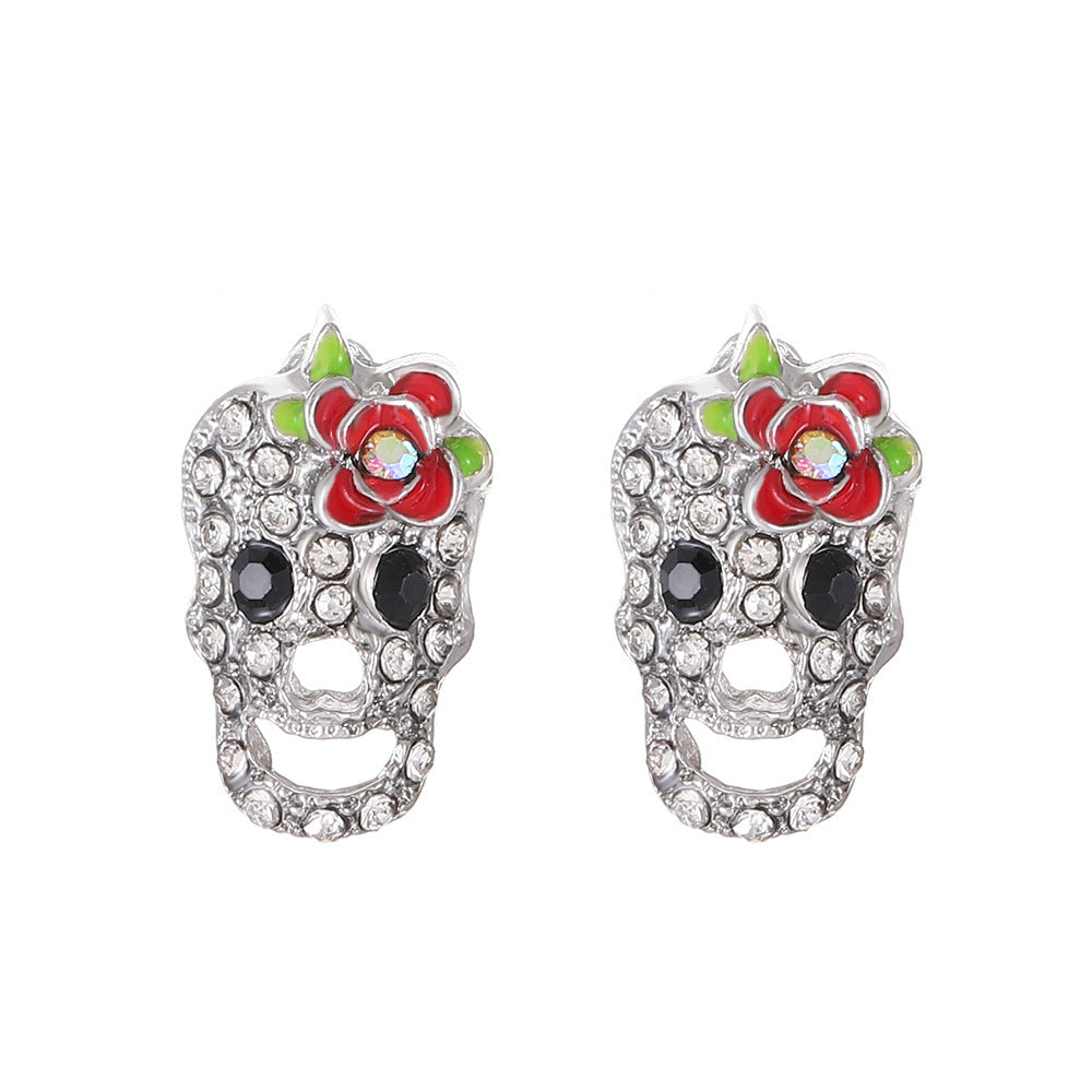 Wholesale  Devil Bat  Pumpkin Earrings For Women Alloy Electroplated Jewelry Accessory Trendy Party Gift Boutique Resale