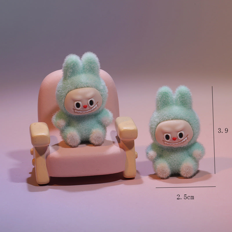 Wholesale 3pcs Mini Flocked Cartoon Doll Pendant Ornaments