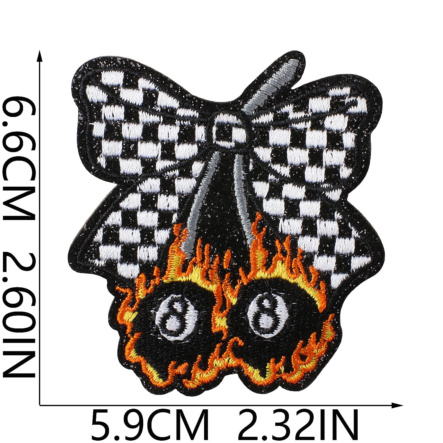 Wholesale Glitter Embroidered Fabric Patch Vintage American Retro Billiards Poker Cowboy Bow Flower Design For Clothing DIY Gift