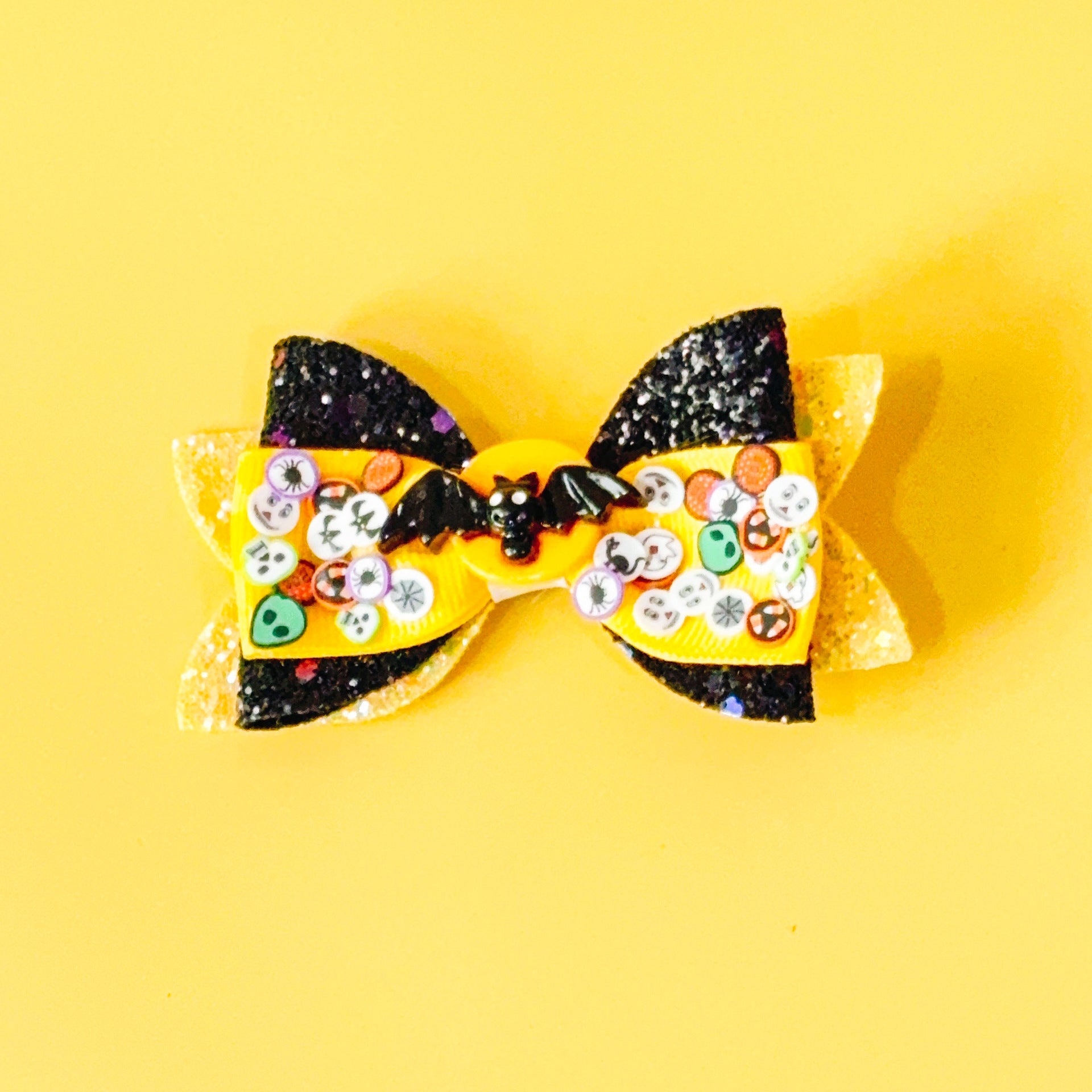 Wholesale  Pumpkin Ghost Bat Skull Candy Needle Bow Children' s Hair Clip