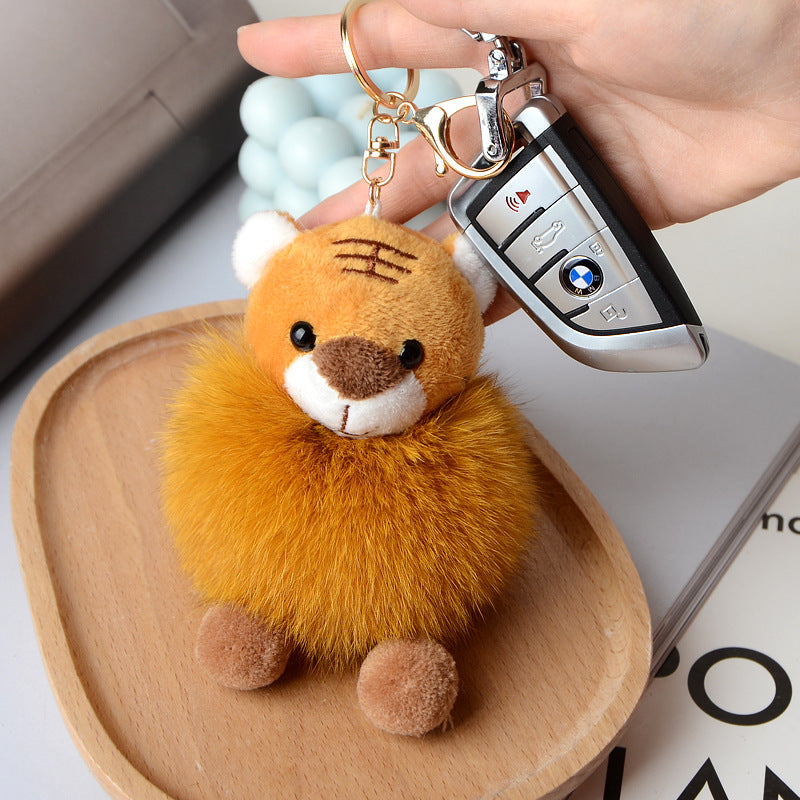Wholesale Little Tiger Fur Keychains