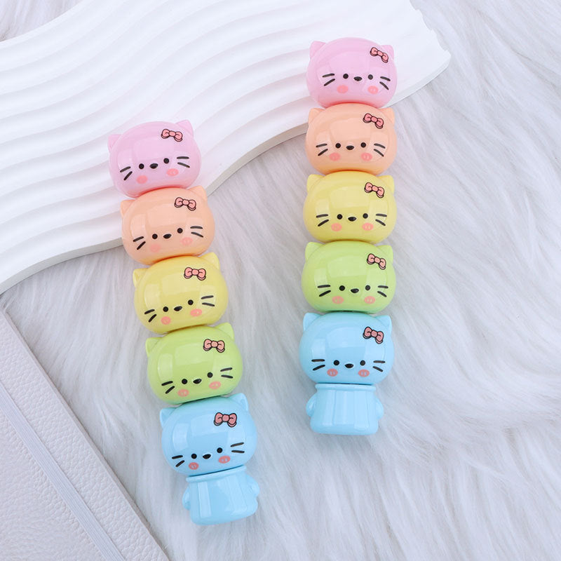 Wholesale Cat Highlighter Multi-section Modeling Stitching Children's Gift Hand Account Marker