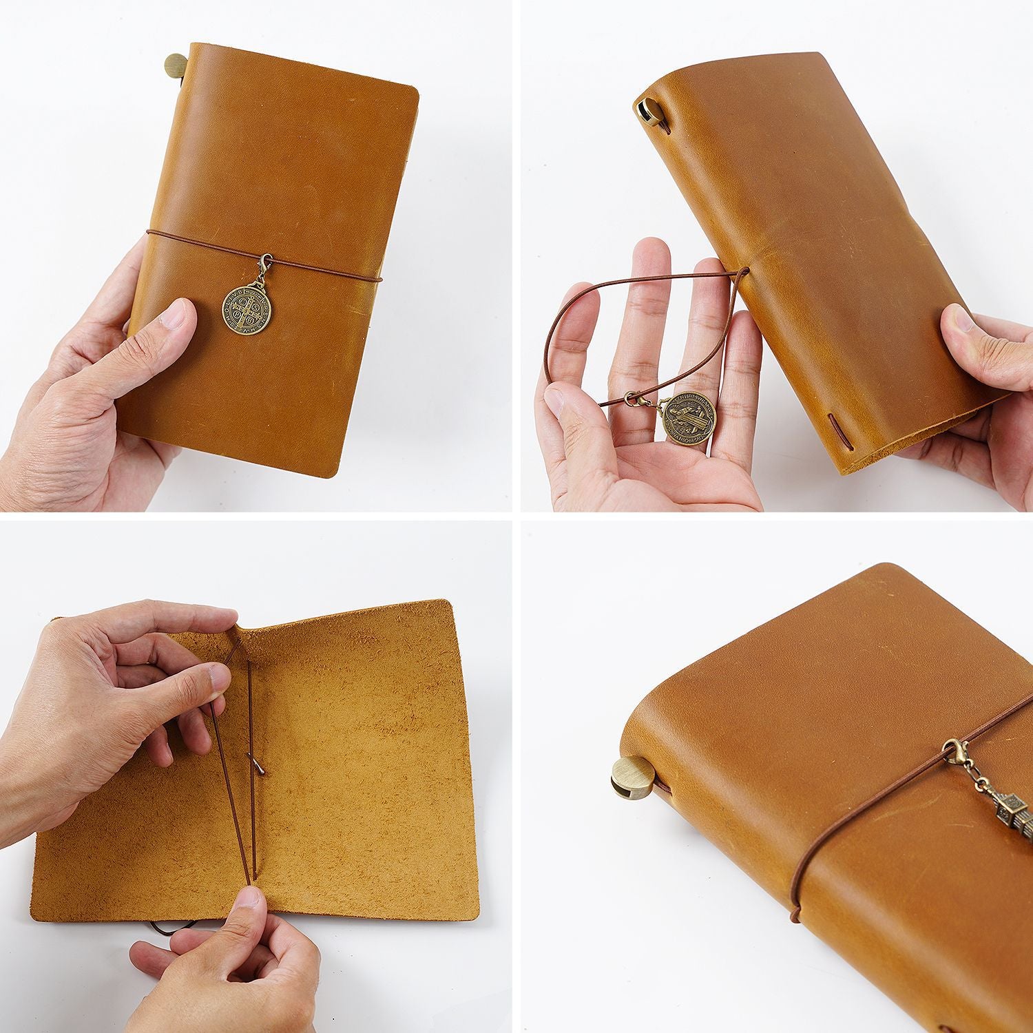 Wholesale First Layer Cowhide Handmade Loose-leaf Vintage Notebook