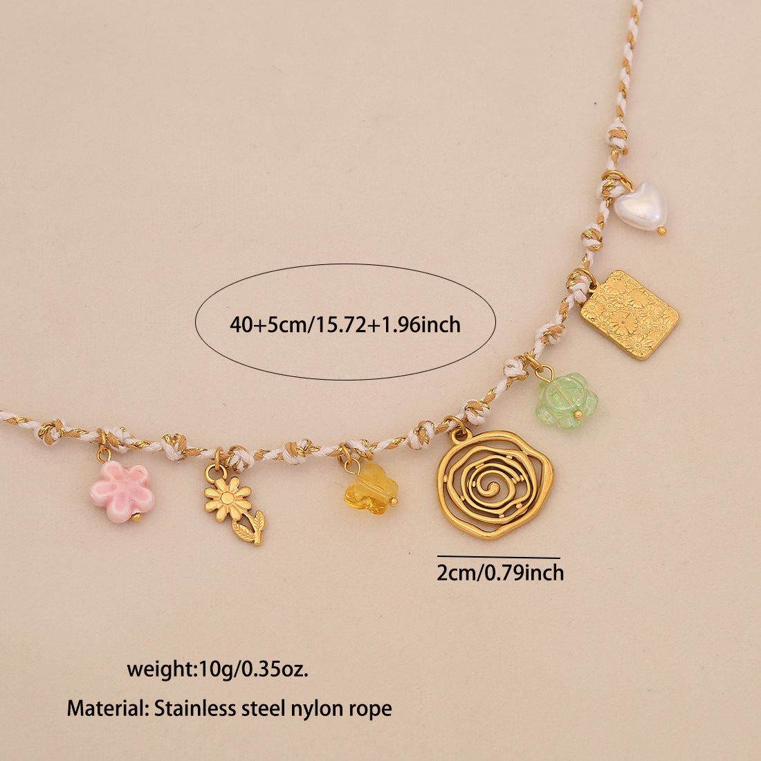 Wholesale Bohemian Braided Starfish Conch Beach Necklace