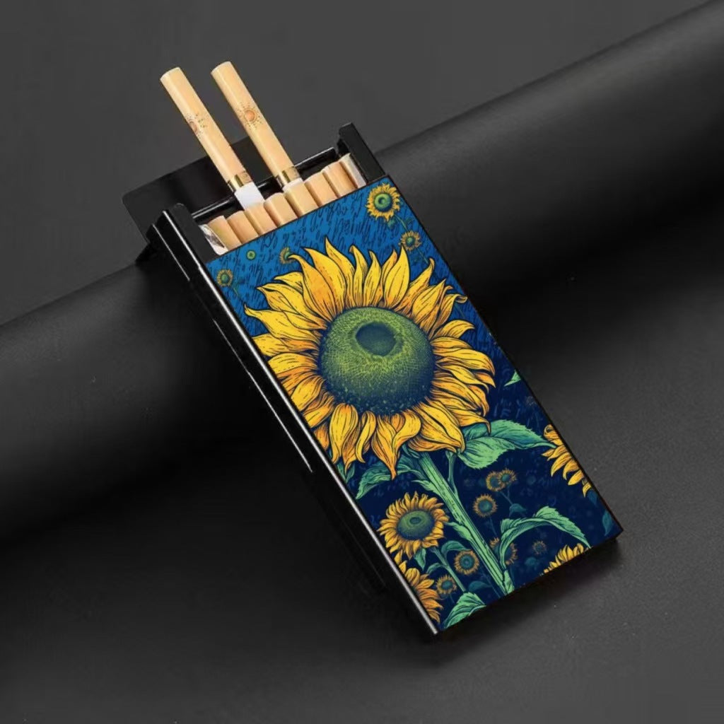 Wholesale Metal Fine Tube Anti Drop and Moisture-proof Painted Creative Cigarette Box