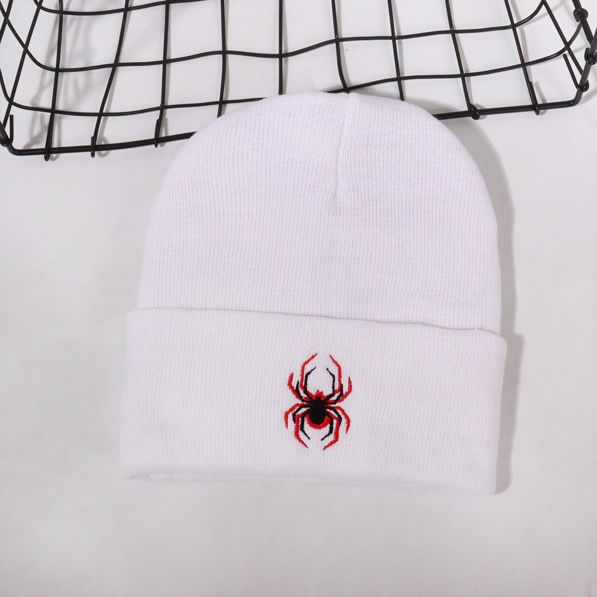 Wholesale Personalized Trend Spider Embroidery Pattern Casual Versatile Beanie