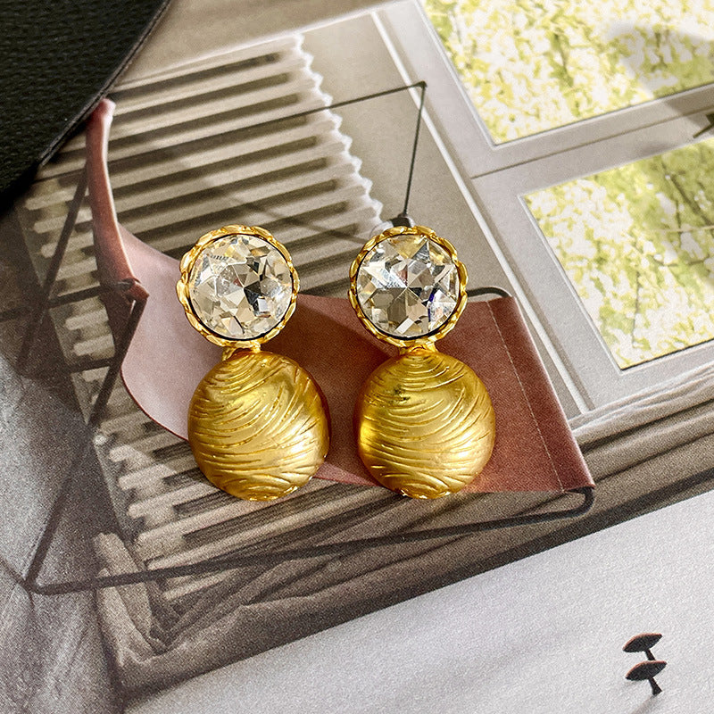 Wholesale Vintage High-end Gold Collarbone Crystal Necklace