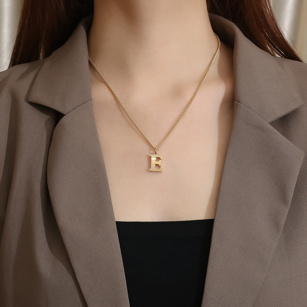 Wholesale English Letter Titanium Steel Necklaces