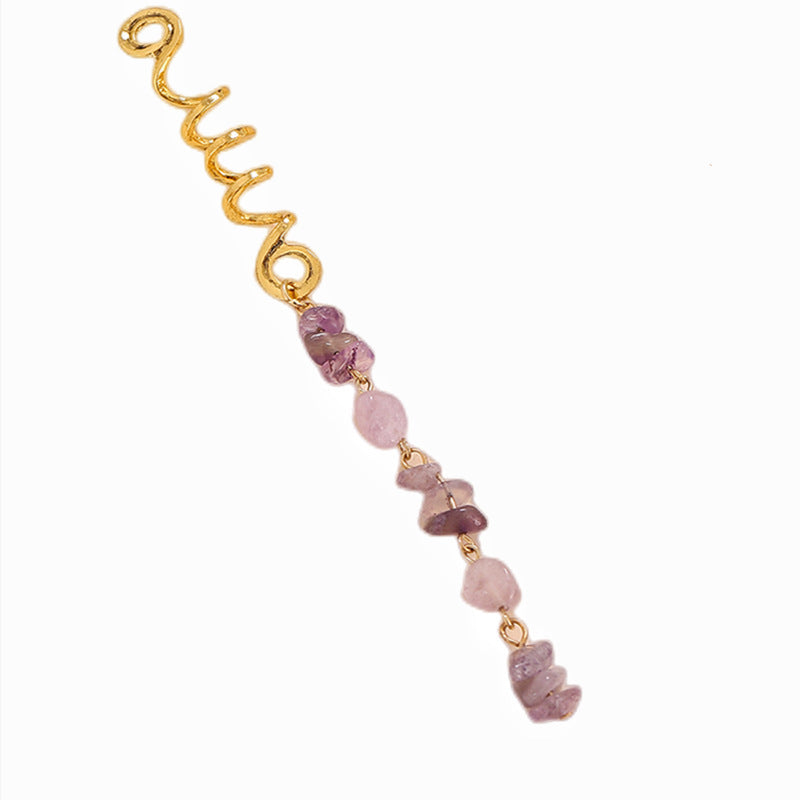 wholesale Alloy Natural Stone Pendant Hair Clip