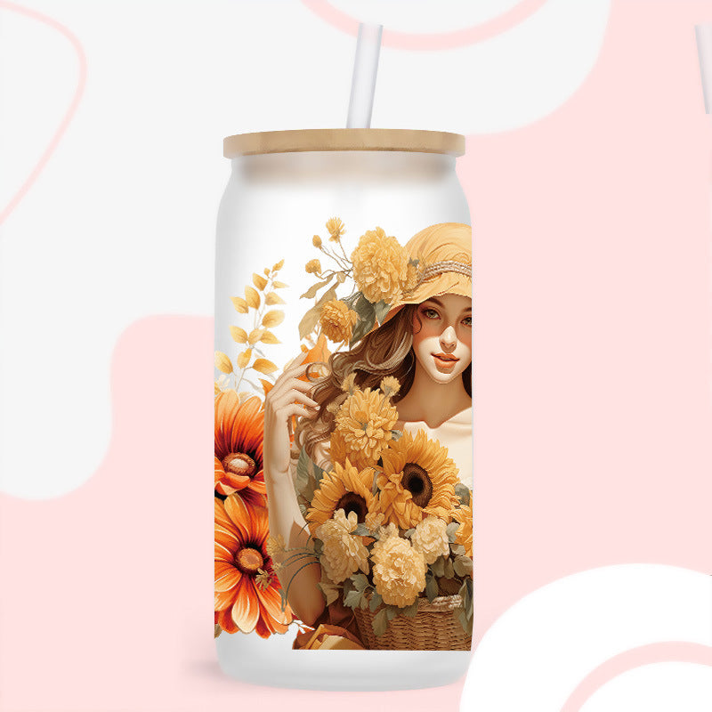 WholesaleWestern Wind Bullhead   16oz Cup UV DTF Wraps