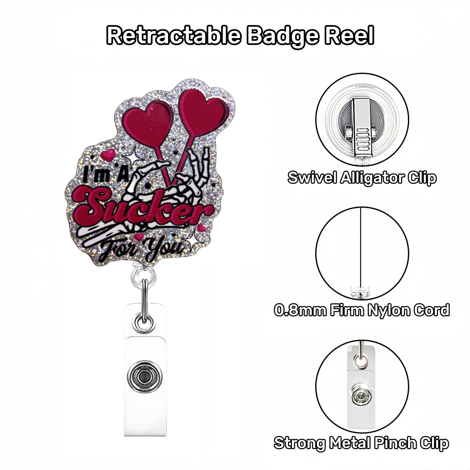 Wholesale Sparkling Mother's Day Badge Reels