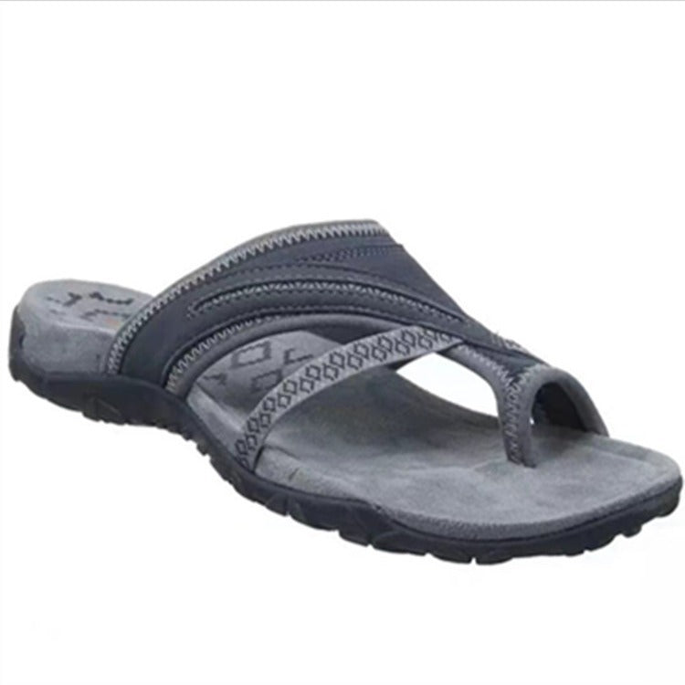 Wholesale Women's Shoes Comfortable Toe Flat Slippers Women's Color-matching Sandals and Slippers