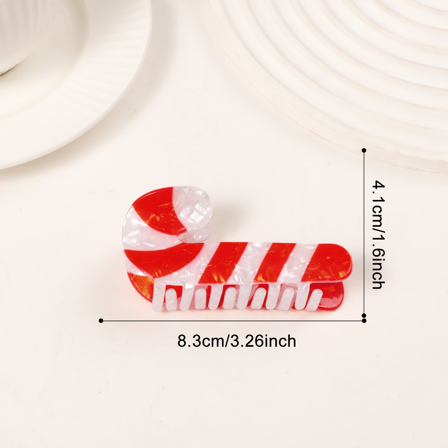 Wholesale PVC Hair Claw Clip Christmas Snowman Gingerbread Candy Cane Theme Holiday Party Hair Accessory For Women