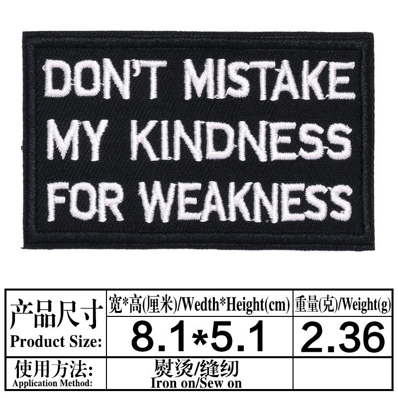 Wholesale Black White Letter Embroidery Patch Chic Decorative Cloth Badge For Jeans Party Craft Supply