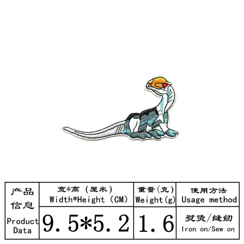 Wholesale 16 Pack Cartoon Dinosaur Embroidery Patches Iron On Appliques Decorative Sew On Badges For Clothing Towels Hats DIY Craft Gift
