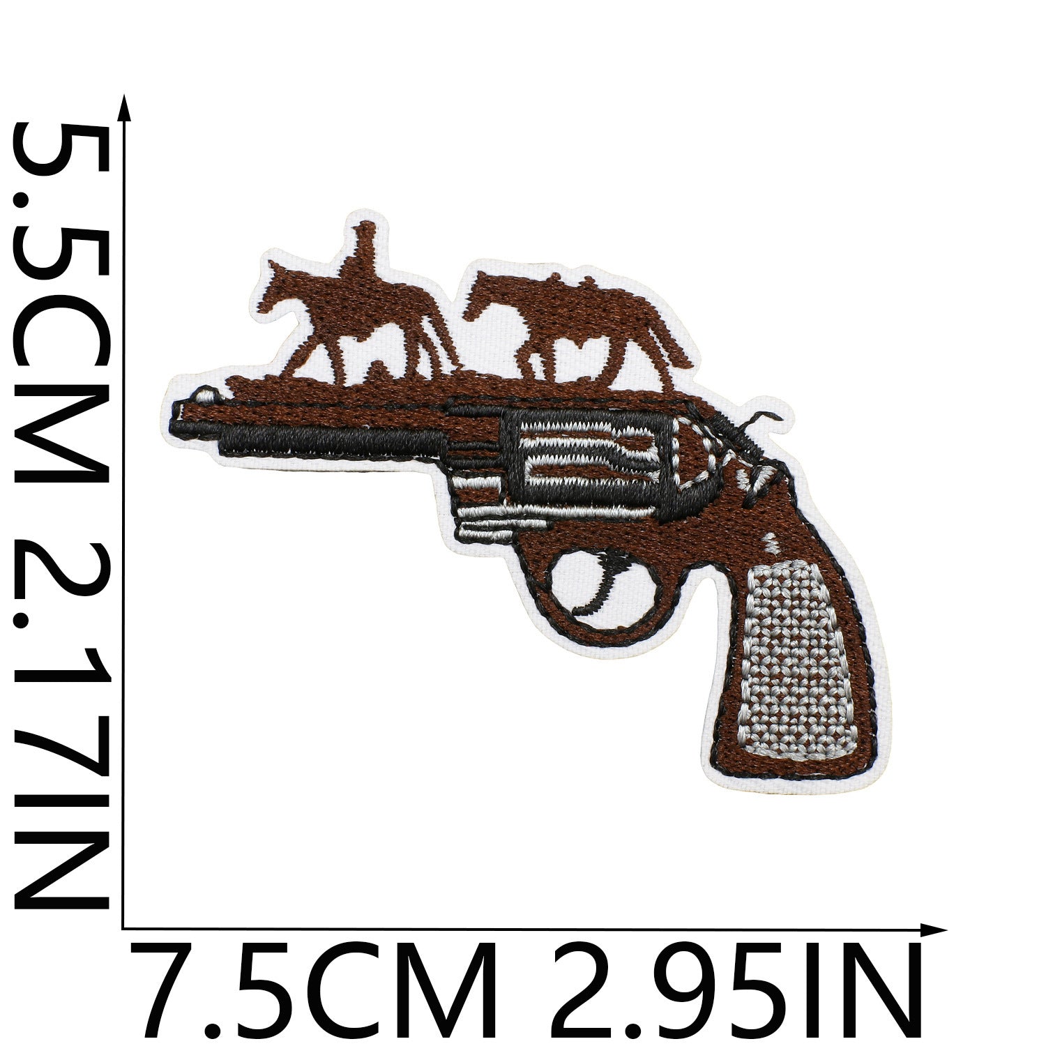 Wholesale Western Cowboy Embroidered Iron On Patch Pistol Horse Buffalo Cactus Motif For Men S Fashion Apparel