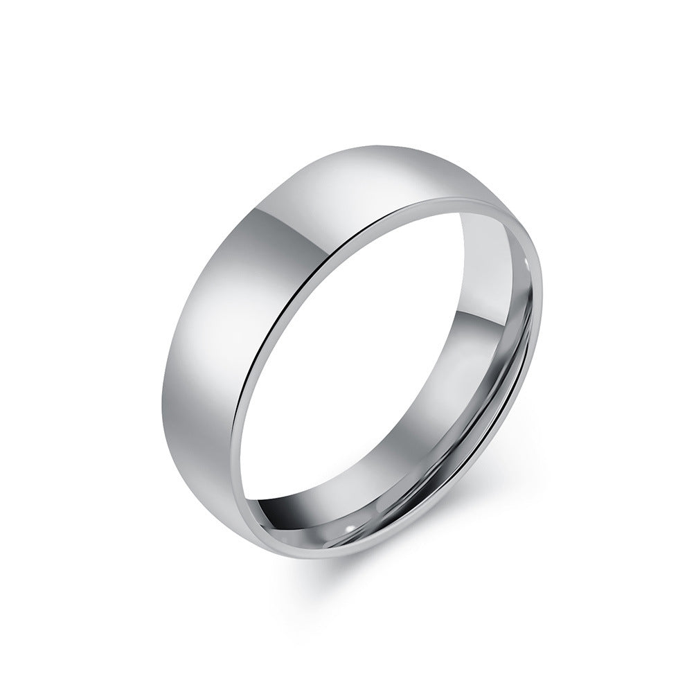 Wholesale 18K gold plated simple cool neutral style high-grade polished titanium steel tail ring