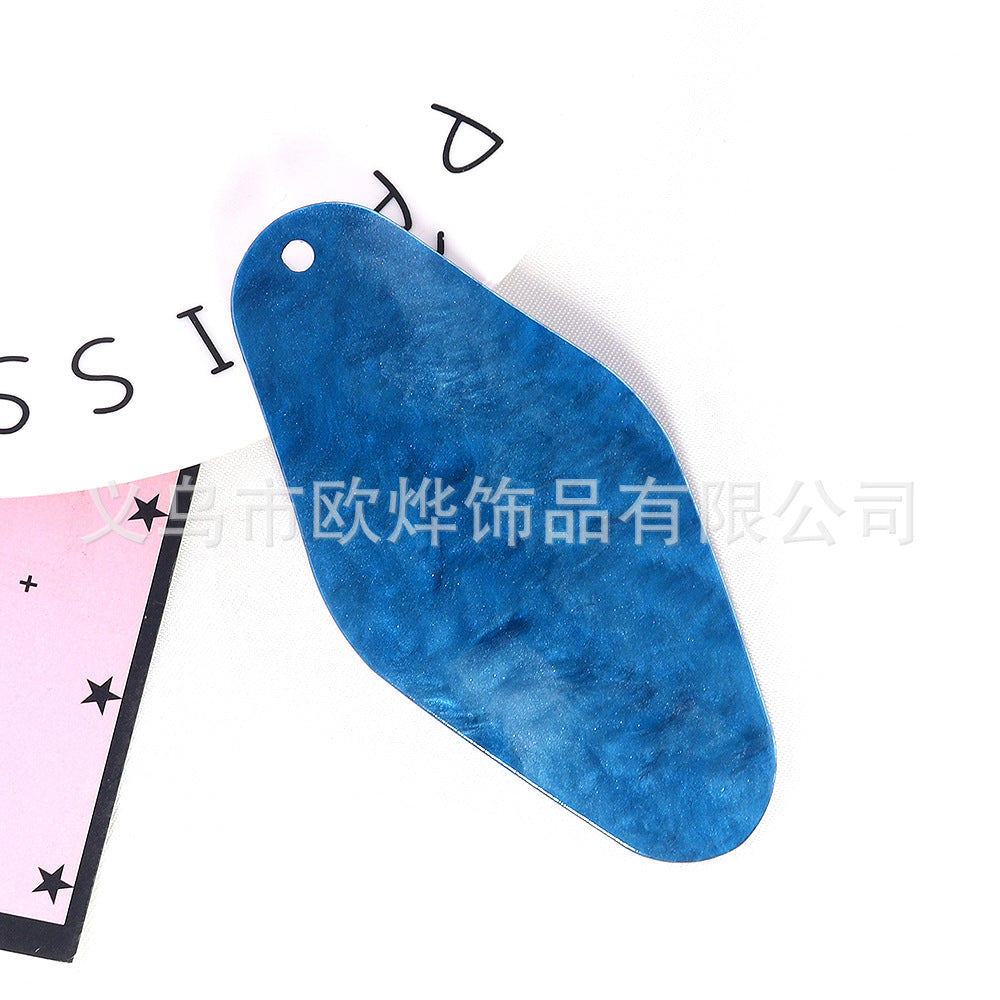 Wholesale 10pcs Blank DIY Acrylic Tag Luggage Pendant Motel Keychains