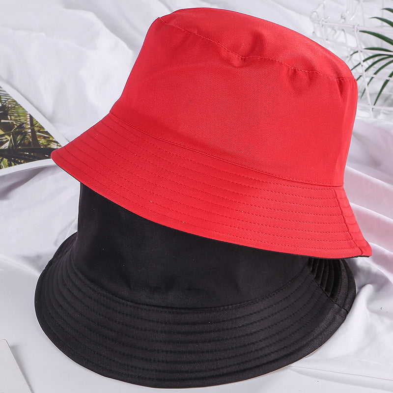 Wholesale Solid Color Double-sided Fashionable All-match Sunshade Bucket Hat