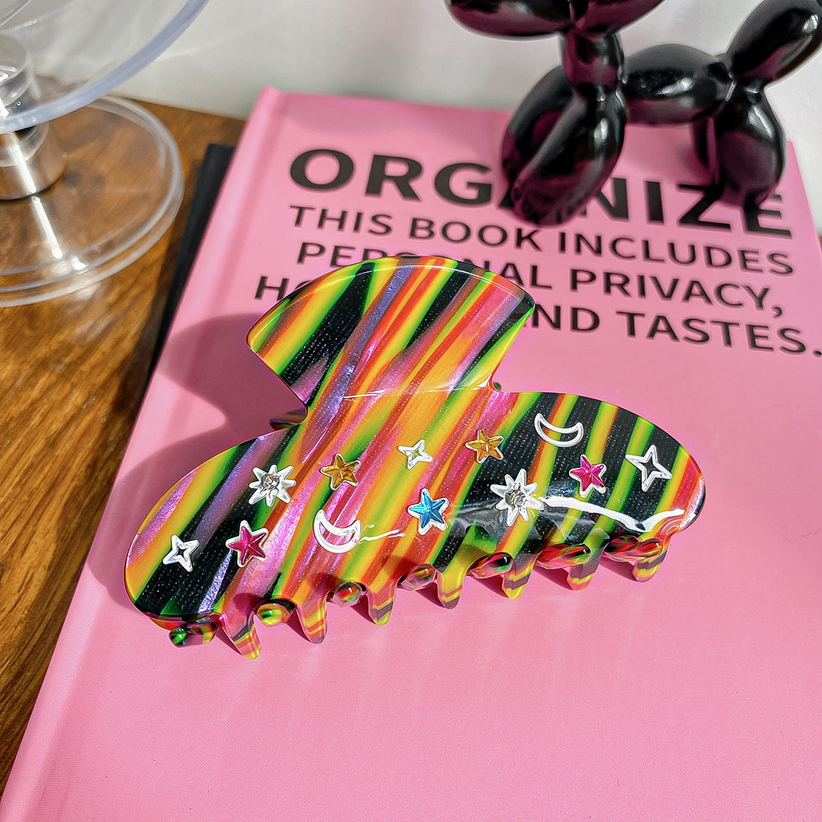 Wholesale Diamond Star Moon Back Head Hair Shark Clip Light Luxury Textuous Valentine's Day Hairpin