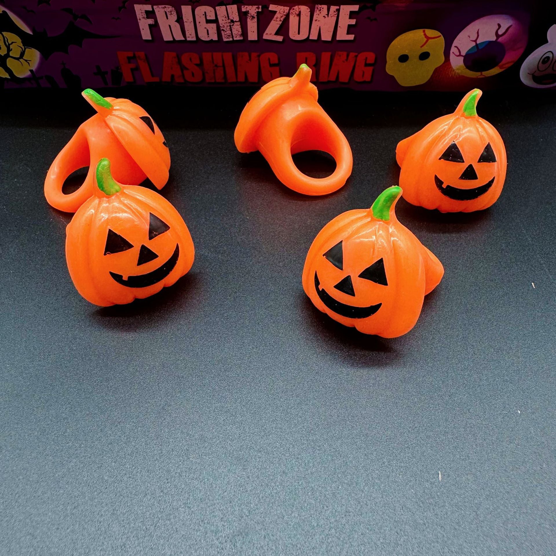 Wholesale Halloween Glowing Ghost Pumpkin Bat Ring