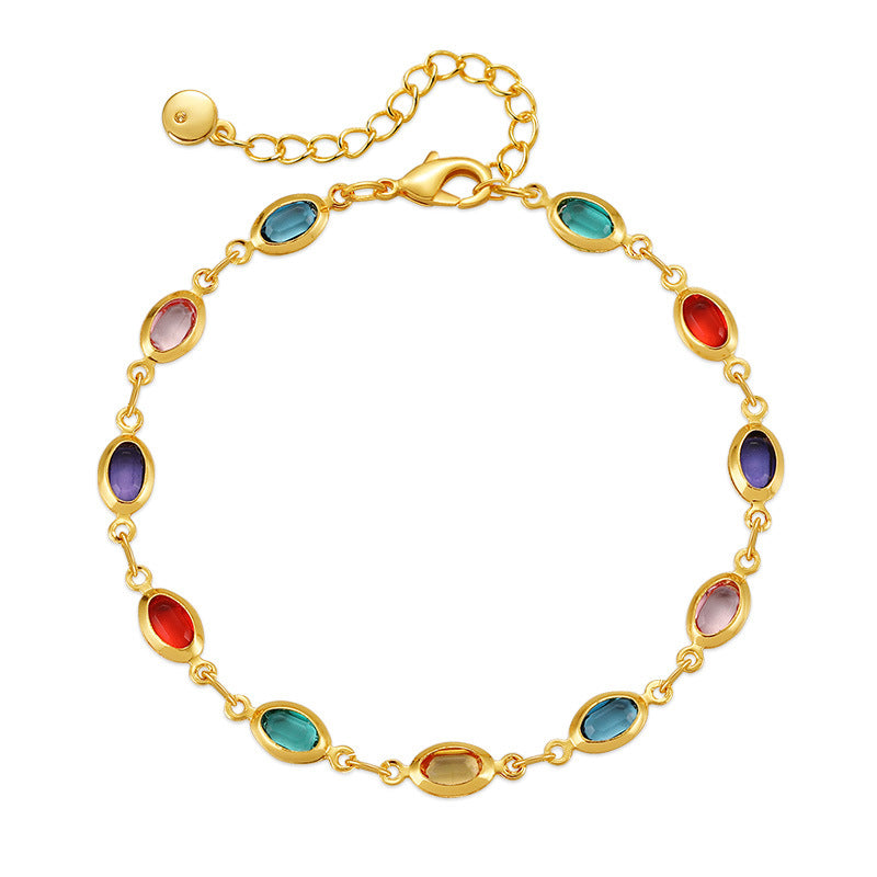 Wholesale Exotic Colorful Acrylic Gold Plated Bracelets