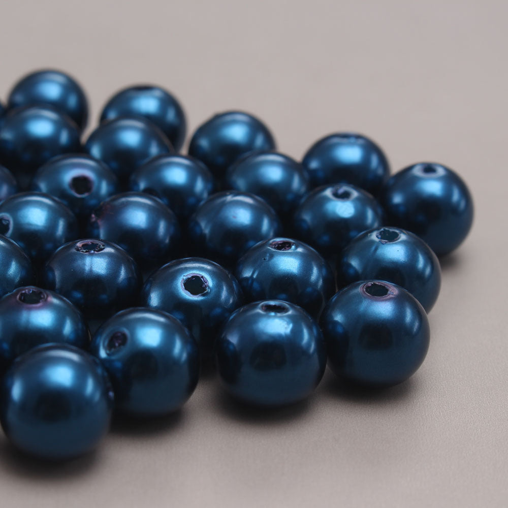 Wholesale 6-30MM Sapphire Blue ABS Imitation Pearl Loose Beads