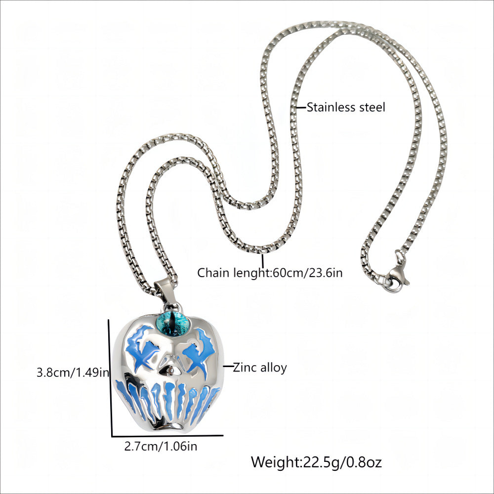 Wholesale Halloween Joker Luminous Mask Skull Face Necklace