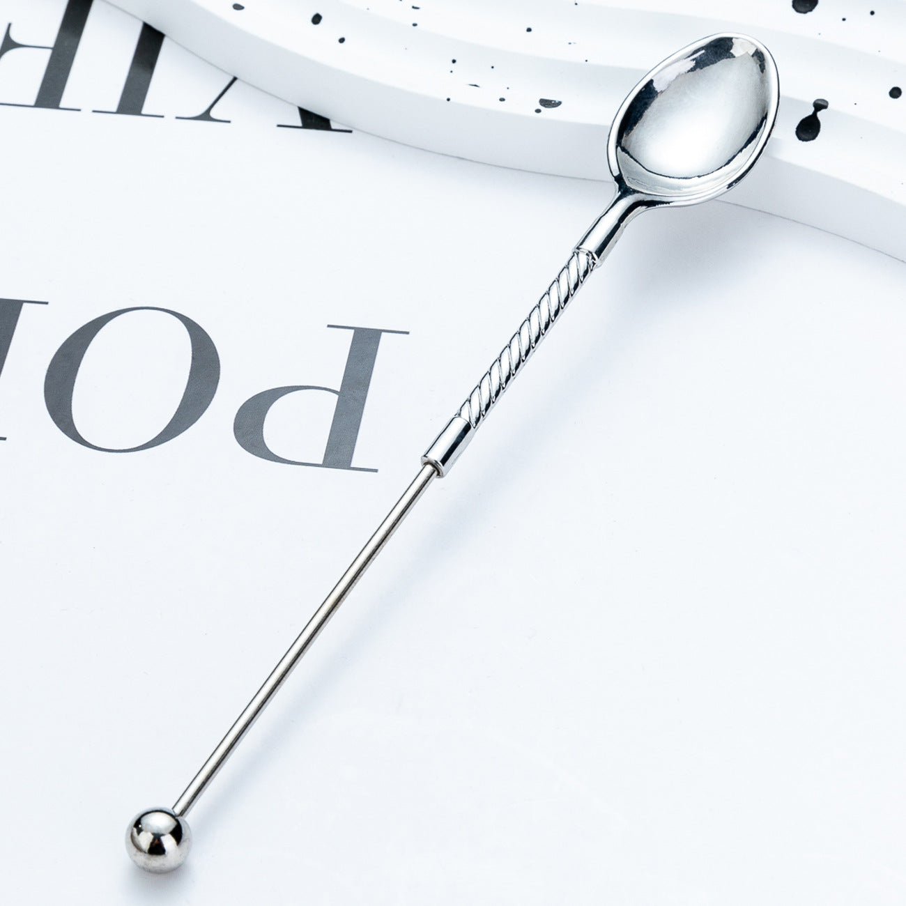 Wholesale New DIY beaded spoon restaurant tableware spoon coffee spoon