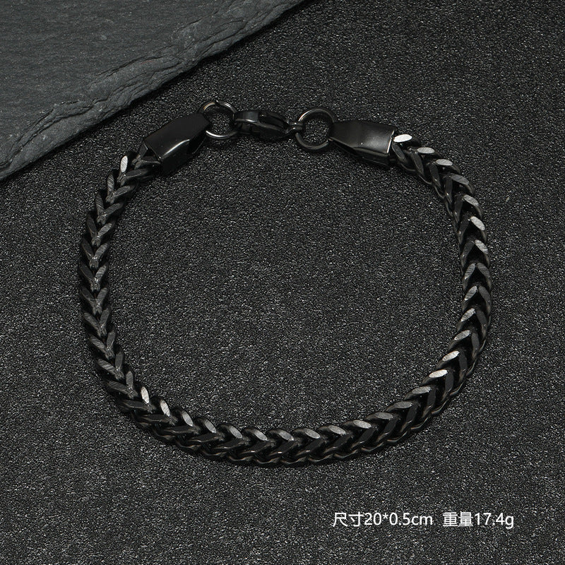 Wholesale Hip hop trendy Cuban chain titanium bracelet
