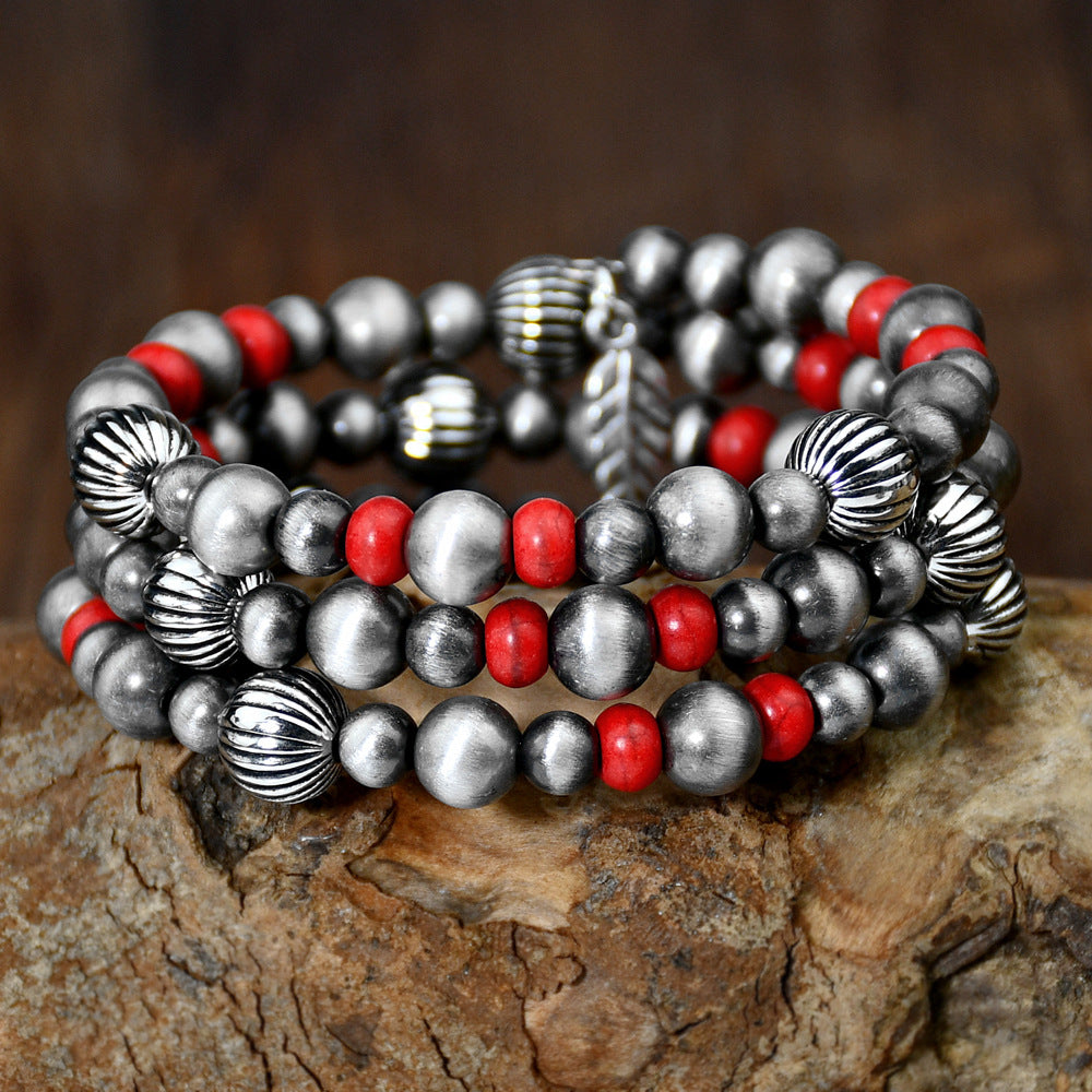 Wholesale Bohemian Ethnic Style Antique Tin Beaded Bracelet