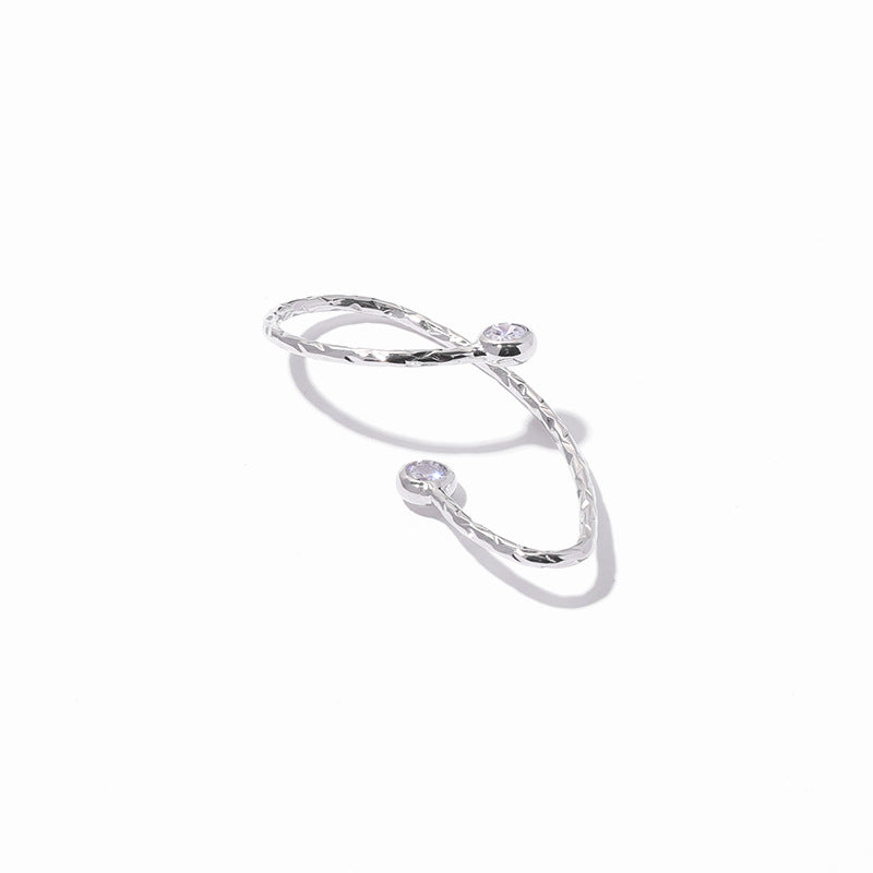 Wholesale Irregular Line Zircon Inlaid Ear Cuff