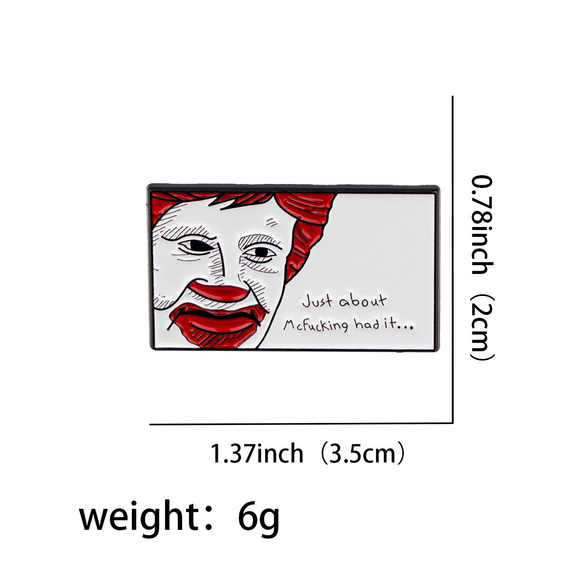 Wholesale Cartoon cute quote brooch metal alloy badge