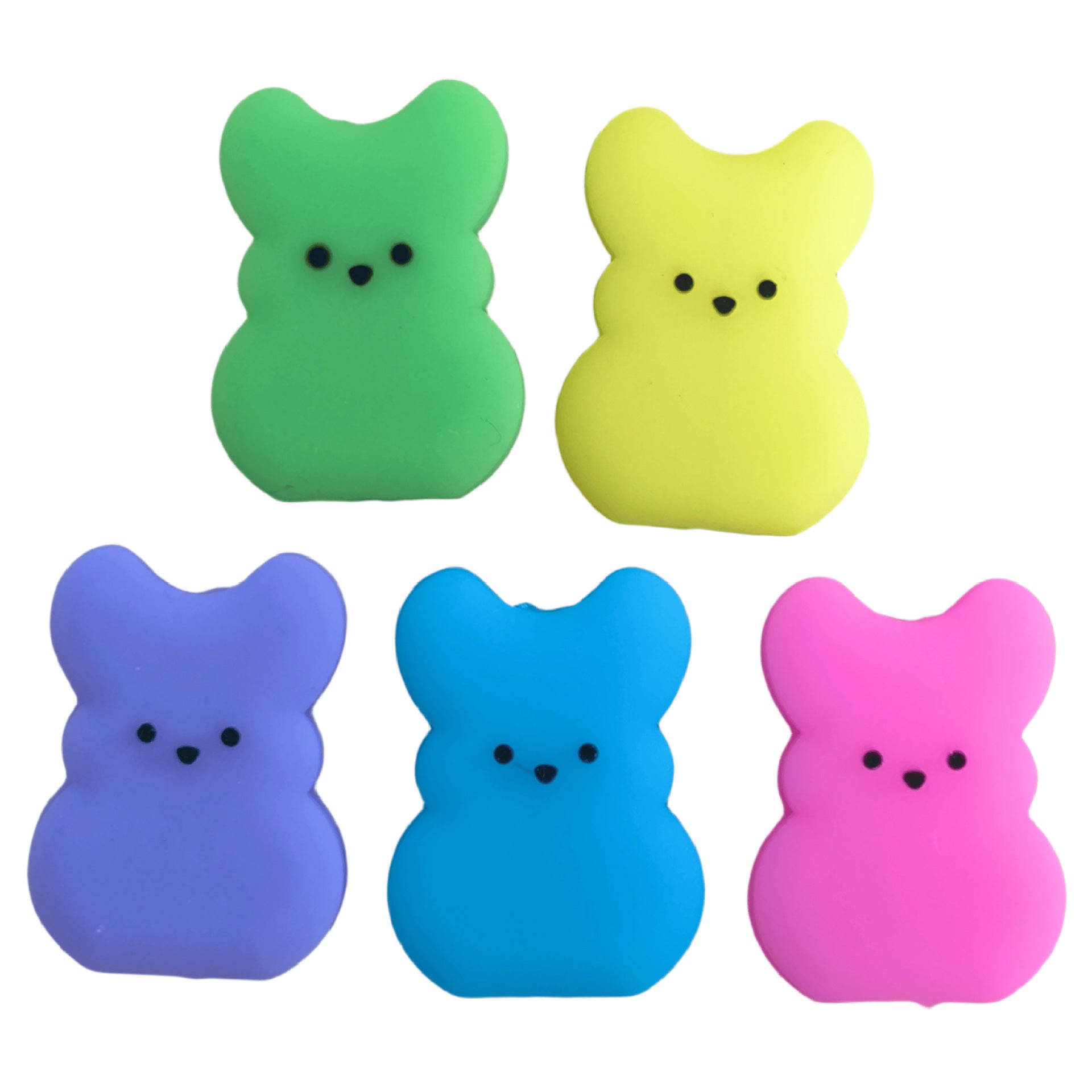 Wholesale 10pcs Colorful Easter Cartoon Rabbit Focal Beads