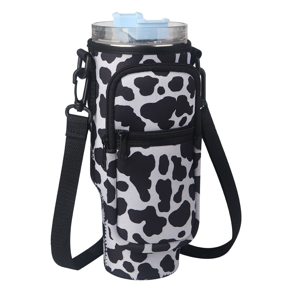 Wholesale Cow Pattern Handle Cup and Water Cup Sets, Diving Material Cup Bags