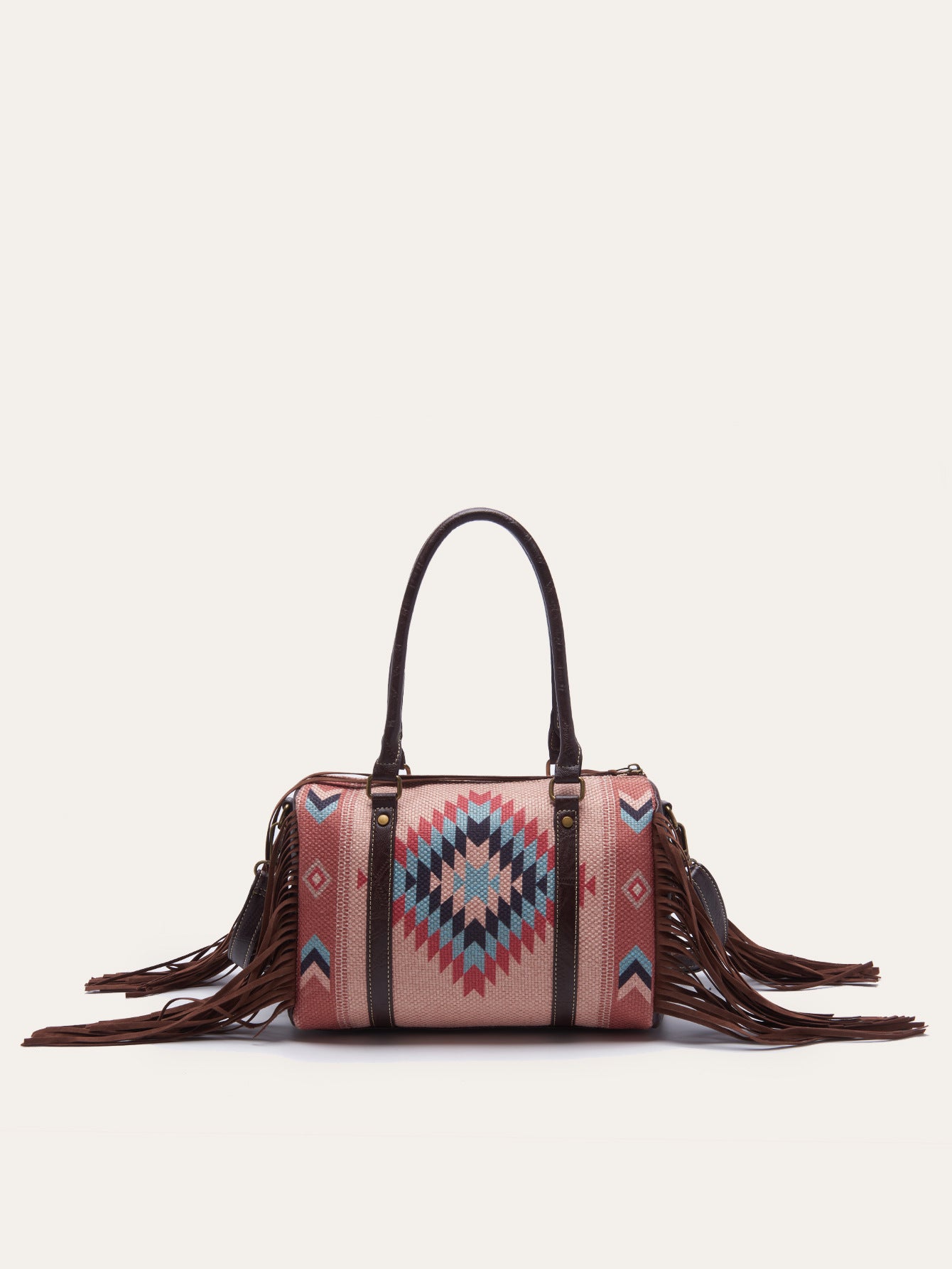 Wholesale Cotton Linen Aztec Pattern Hand Woven Tassel Handheld Messenger Bag