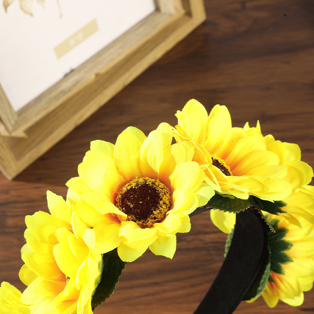 Wholesale Fabric Sun Flower Headband