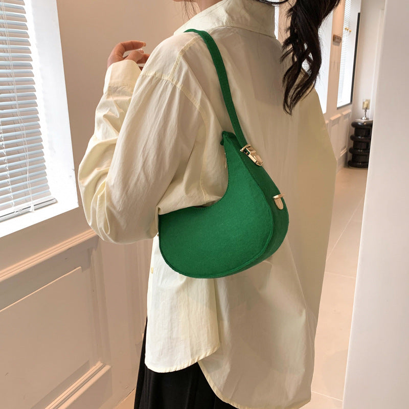 Wholesale Solid Color Plaid Underarm Shoulder Bag Handbag
