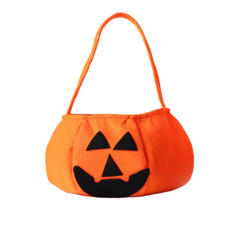 Wholesale  Halloween Pumpkin Bag Non-woven Bag Candy Bag Halloween Hand Candy Pumpkin Bag