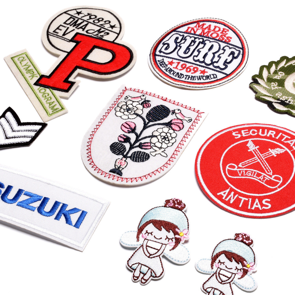 Wholesale Trendy Embroidered Cloth Patch Set 9 Piece DIY Fashion Accessory For Clothing Jeans ets Great Gift