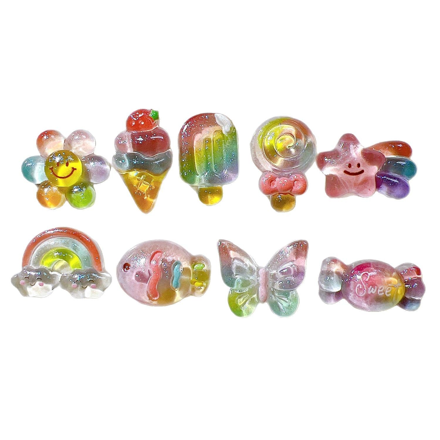 Wholesale 20pcs/pack Resin accessories DIY accessories cream glue hair accessories