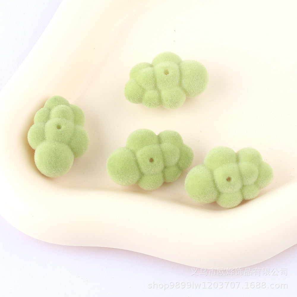 Wholesale 50pcs Clouds  flowers and colors Acrylic Beads