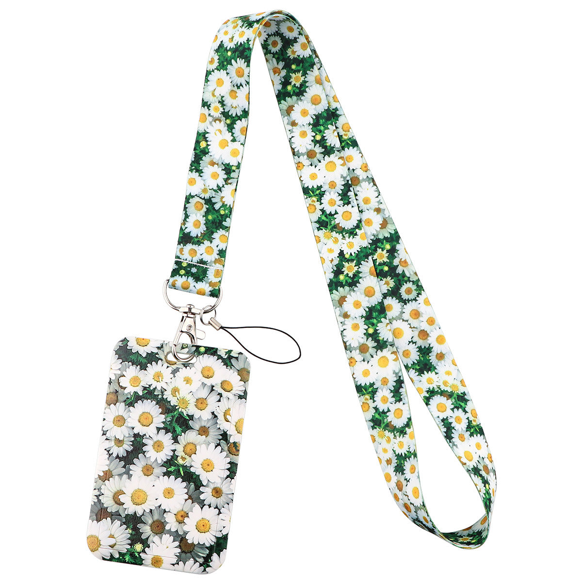 Wholesale Sunflower Daisy Flowers Mobile Phone Lanyard Card Holder Keychains