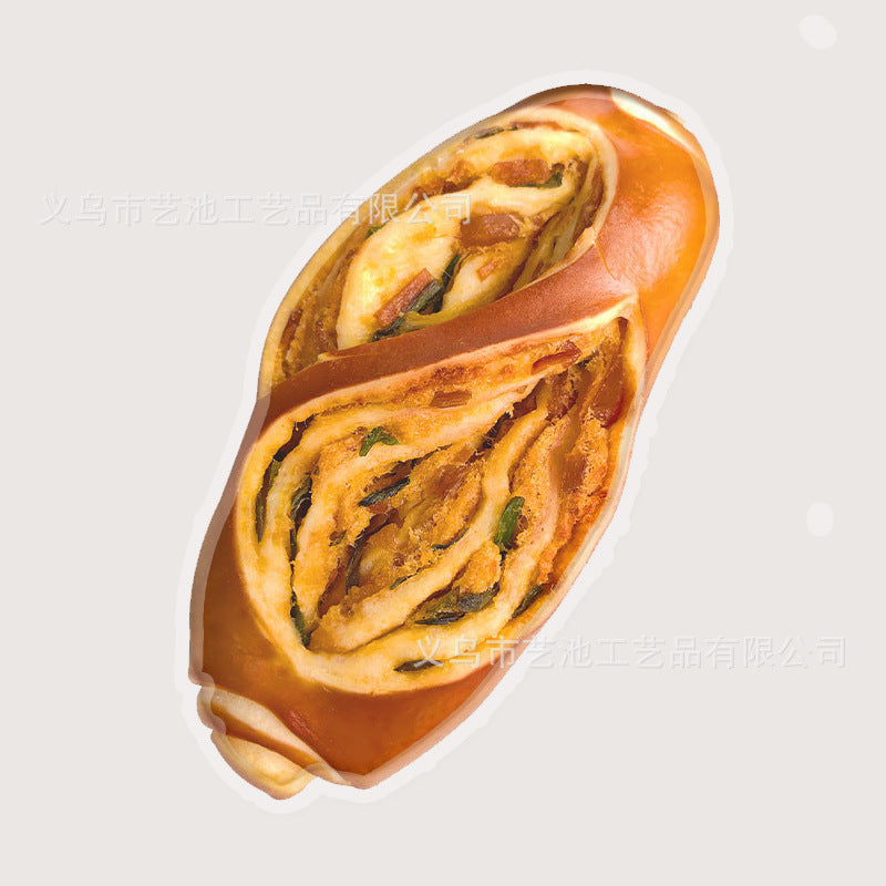 Wholesale New simulation bagels hand-made bread keychain creative acrylic jewelry bag pendant