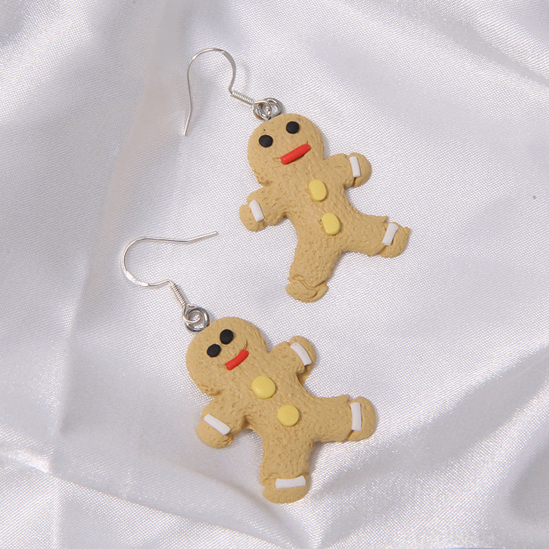 Wholesale Diamond Bell Snowflake Christmas Tree Earrings