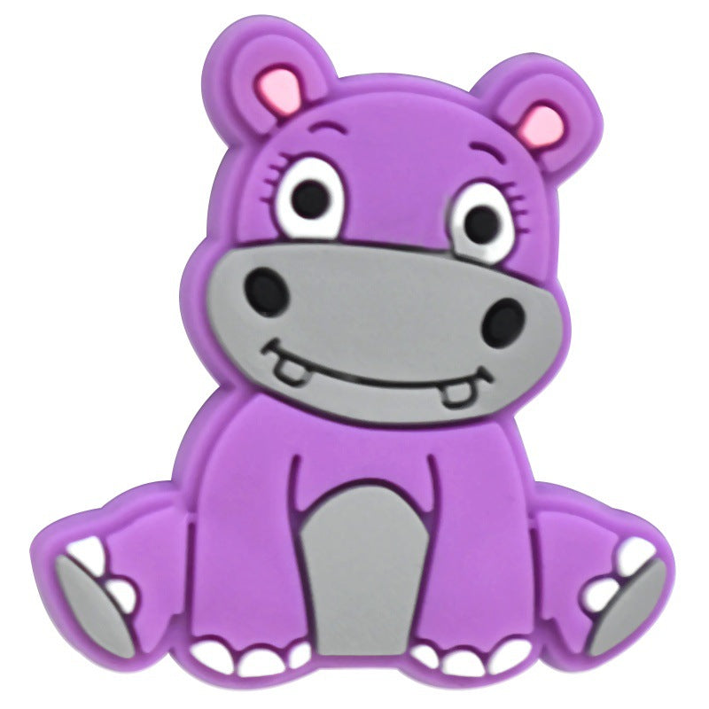 Wholesale Random 100pcs/pack  Cartoon Animal Series Soft Double-Sided Caramel Focal Beads