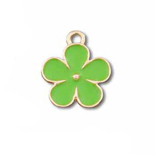 Wholesale 10pcs Small Flower Diy Alloy Oil Drip Keychain Pendant